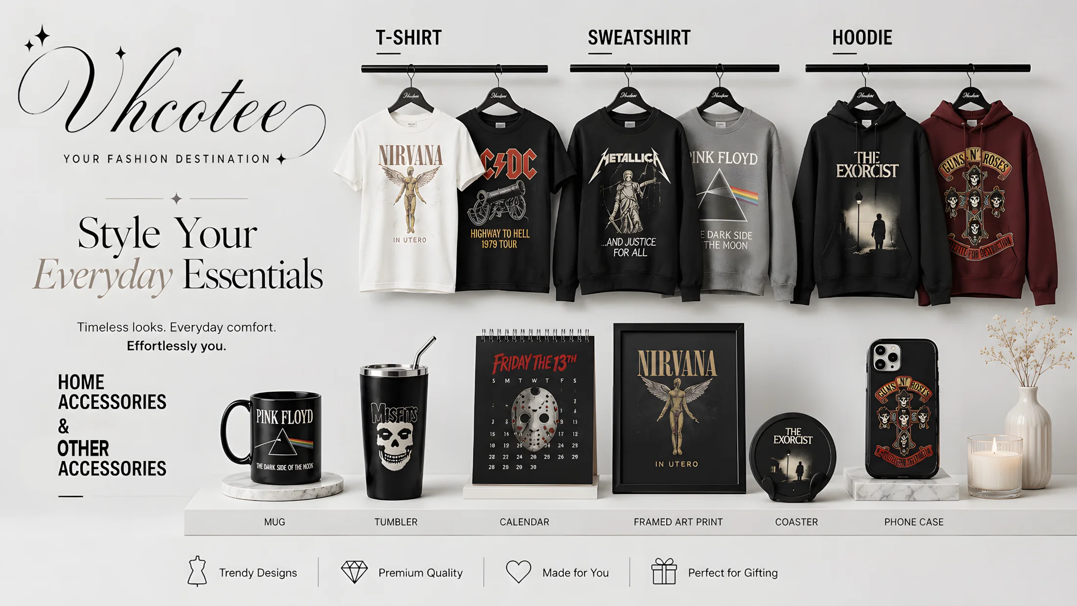 VHCoTee. Style your everyday essentials. Graphic tees, sweatshirts, hoodies and home accessories.