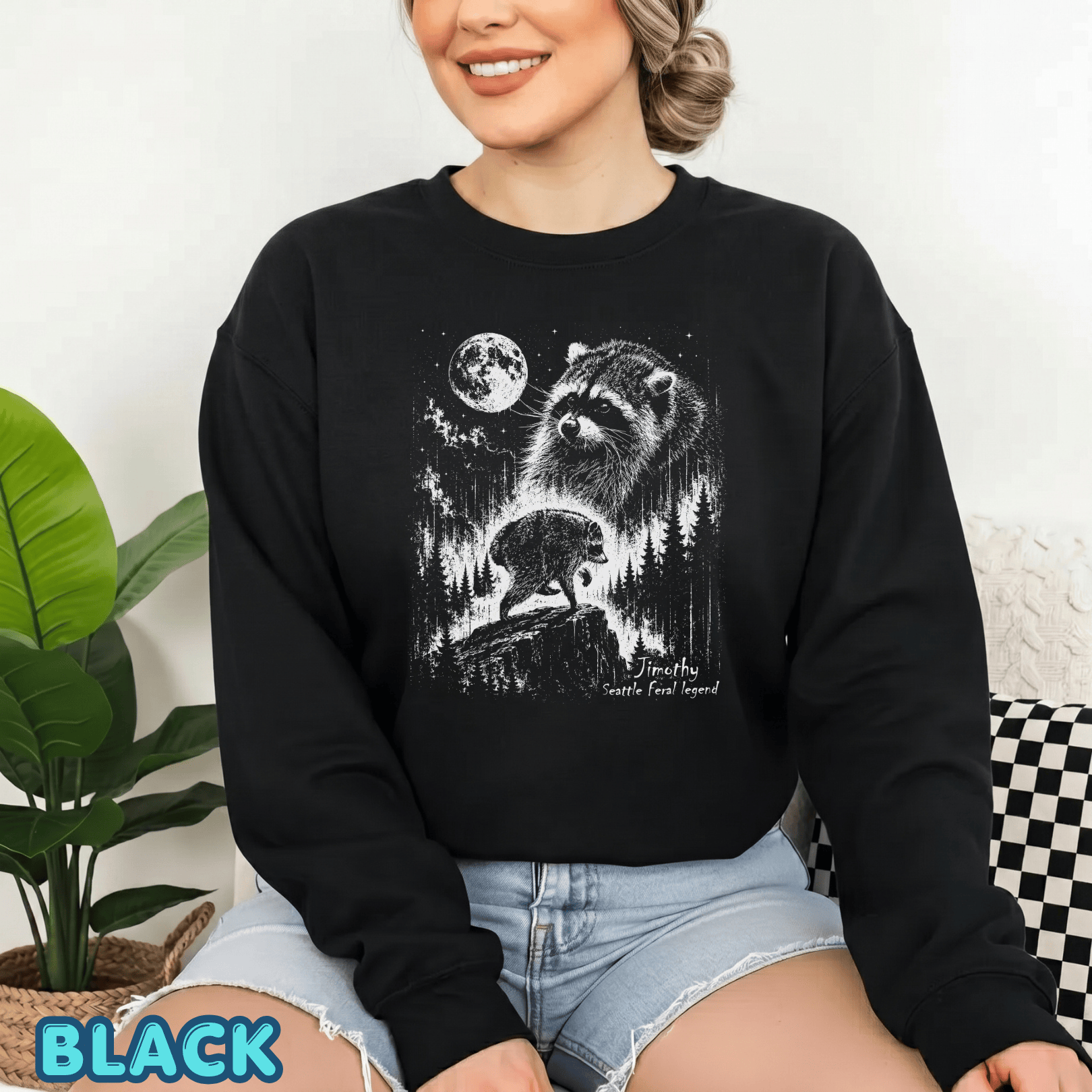 Vintage Jimothy Retro Moon Raccoon Shirts - Image 3