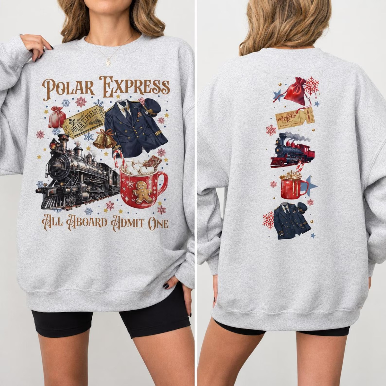 TT - The Polar Express Christmas Shirt, Believe Christmas Movie Hoodie, Merry Christmas Polar Sweatshirt