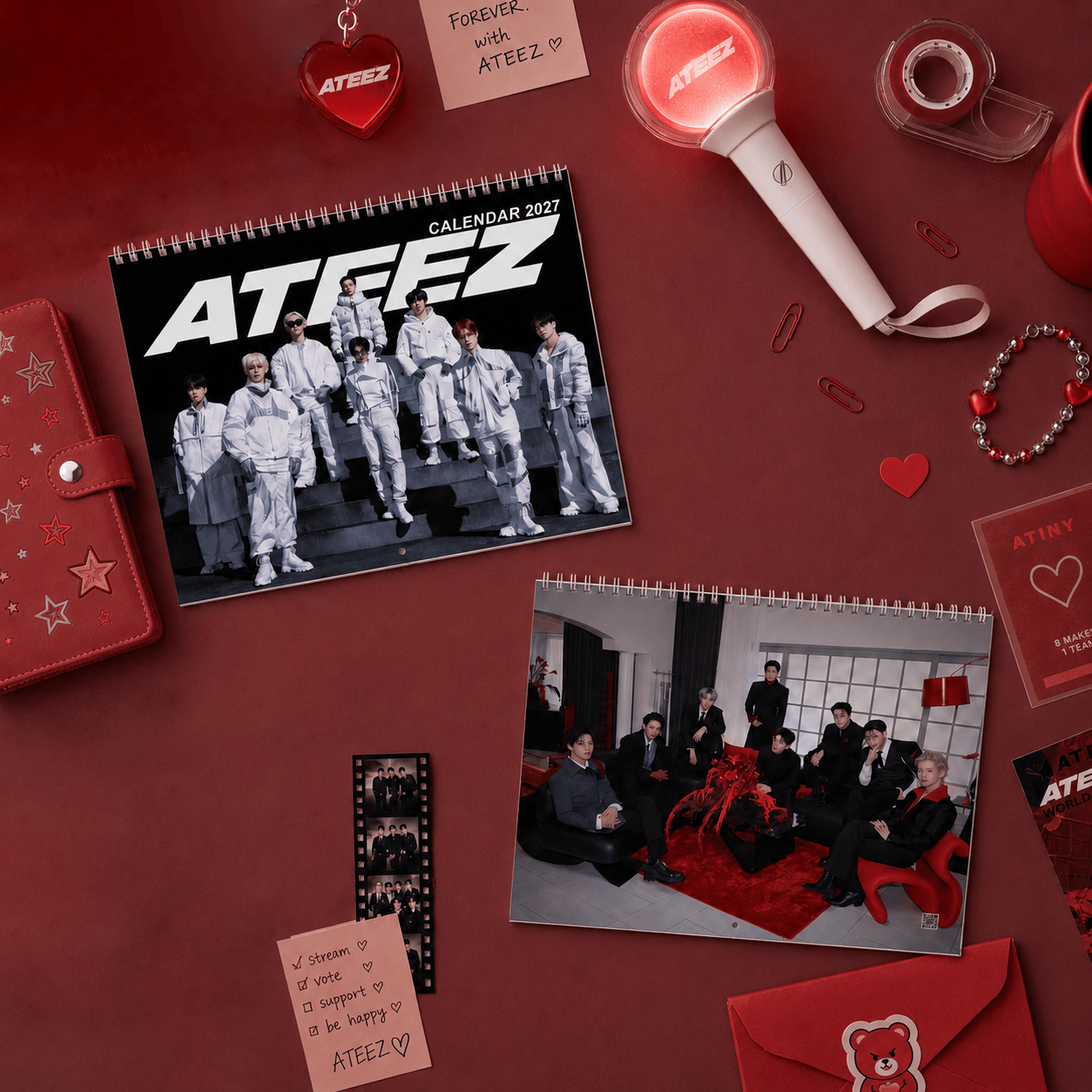 HN - Ateez Album Lyrics 2027 Wall Calendar - K-pop Poster Style, Monthly Planner for ATINY - Image 7