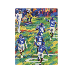 Ole Miss Pointing at Kiffin Flannel Fleece Blanket, Soft Fleece, Classic Retro Bedroom Decor