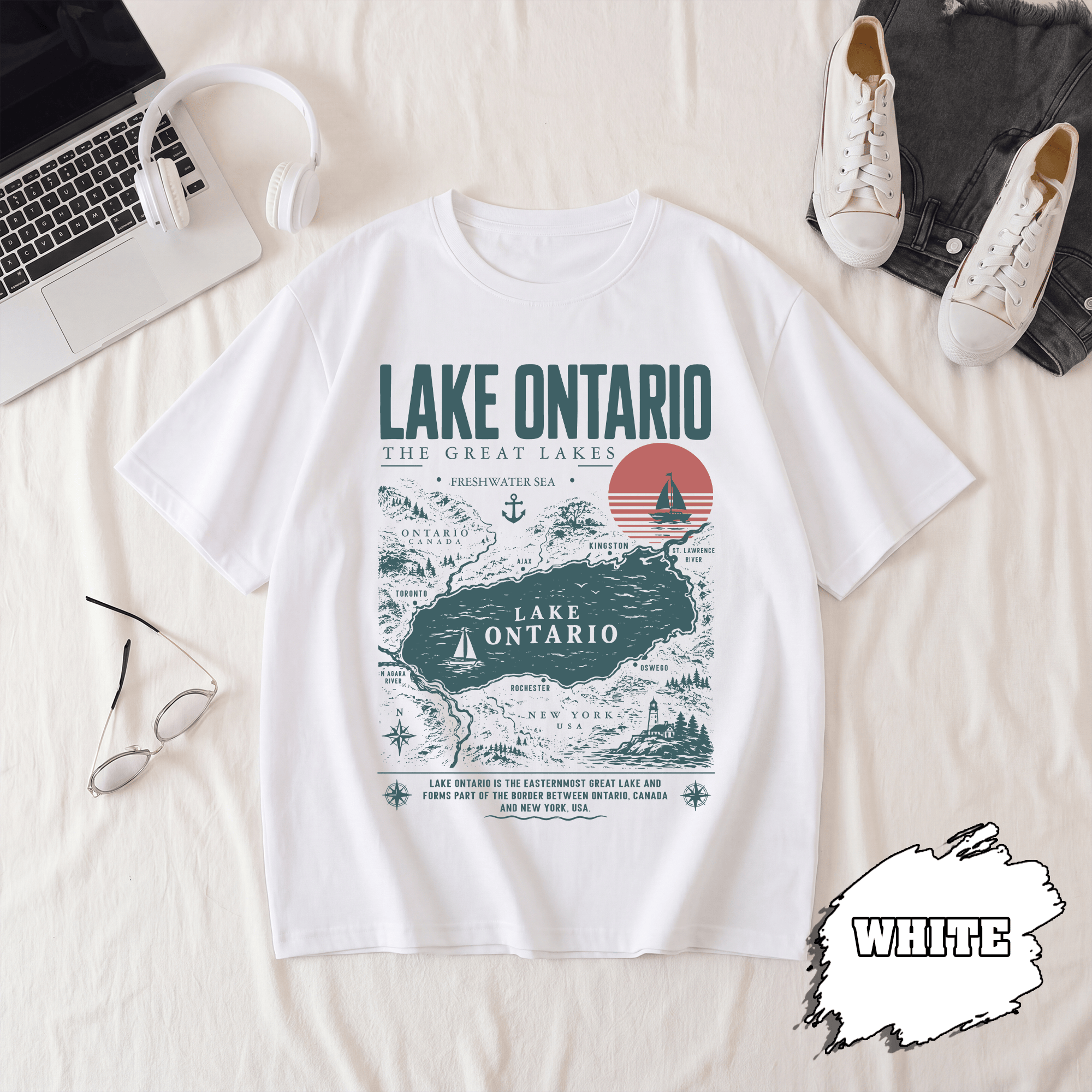BN - Lake Ontario The Great Lakes Shirt - Image 2