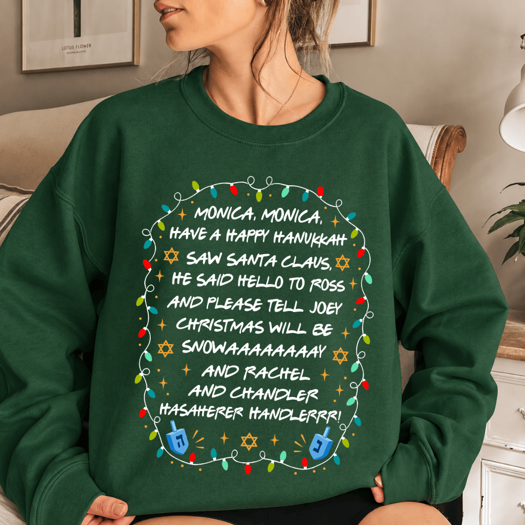 TT - Friend TVshow Monica Monica Have A Happy Hanukkah Shirt