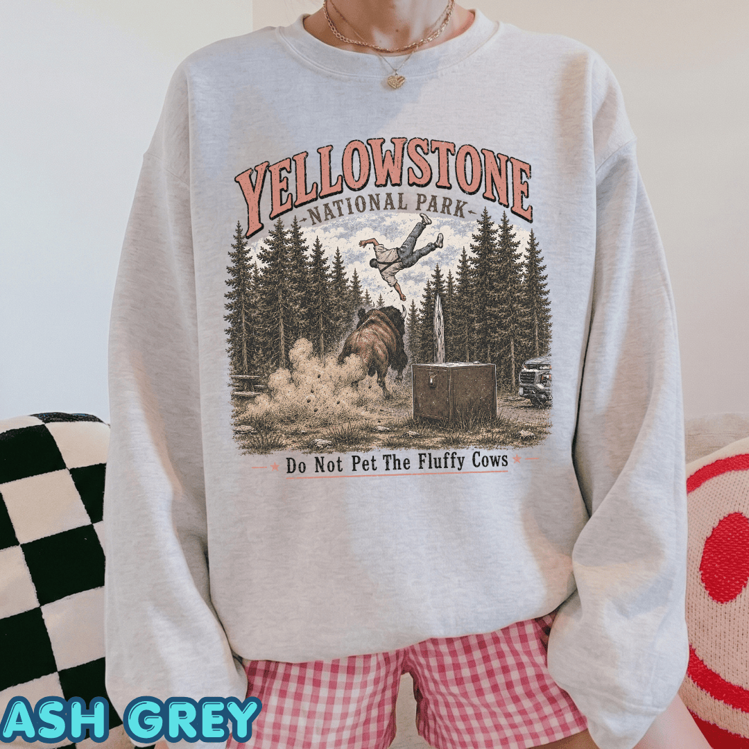 Do Not Pet The Fluffy Cows Yellowstone National Park Shirts - Image 4