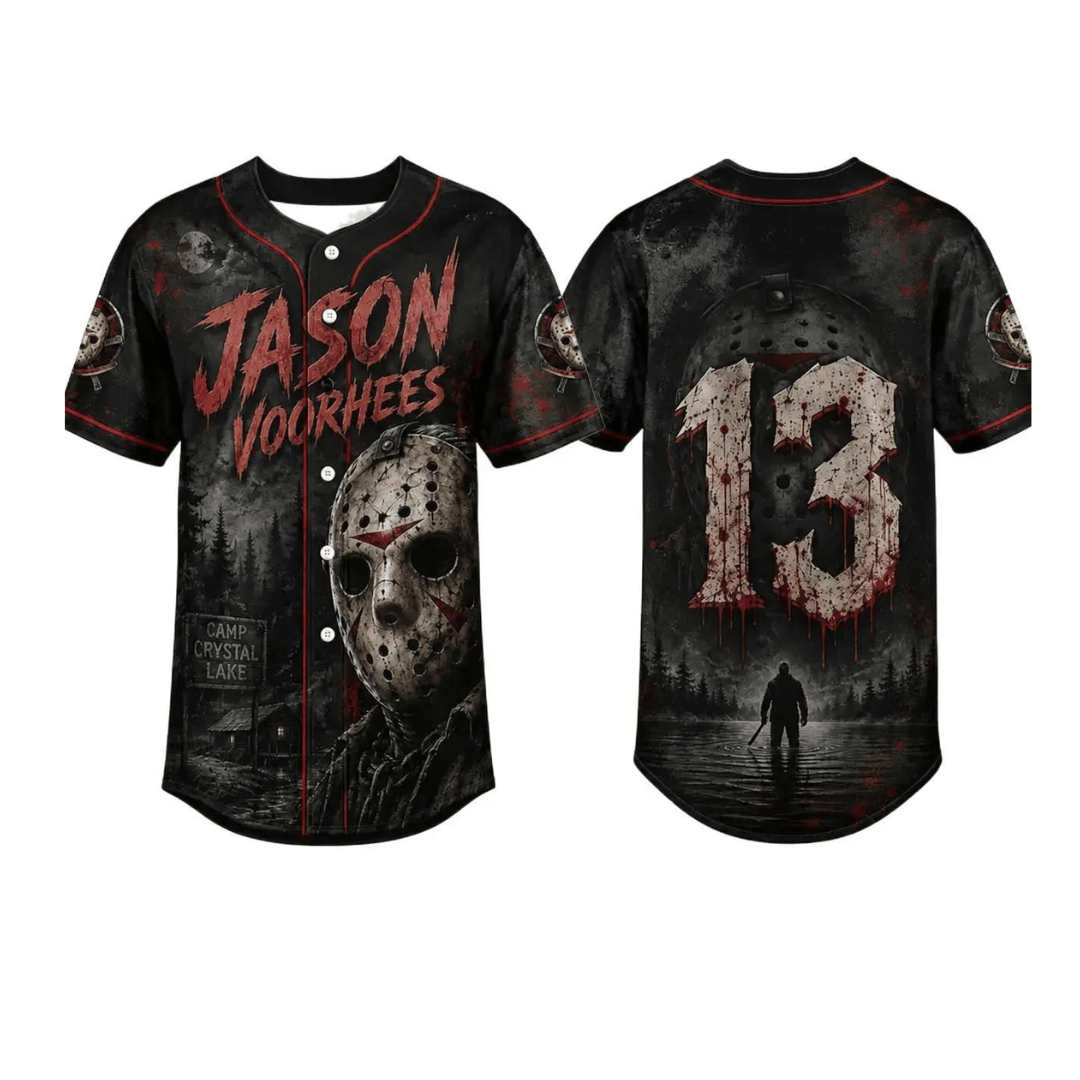 NN - Classic Horror Movie Characters Baseball Jersey - Image 3