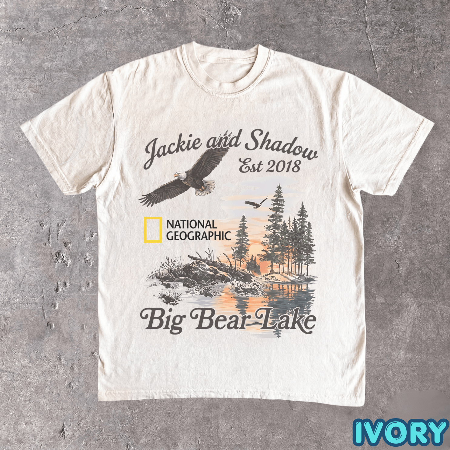 Jackie and Shadow Eagles Unisex Tee, Big Bear Lake Bald Eagles T-Shirt, Nature Lover Gift, Wildlife Enthusiast Shirt, Live Video Bald Eagles