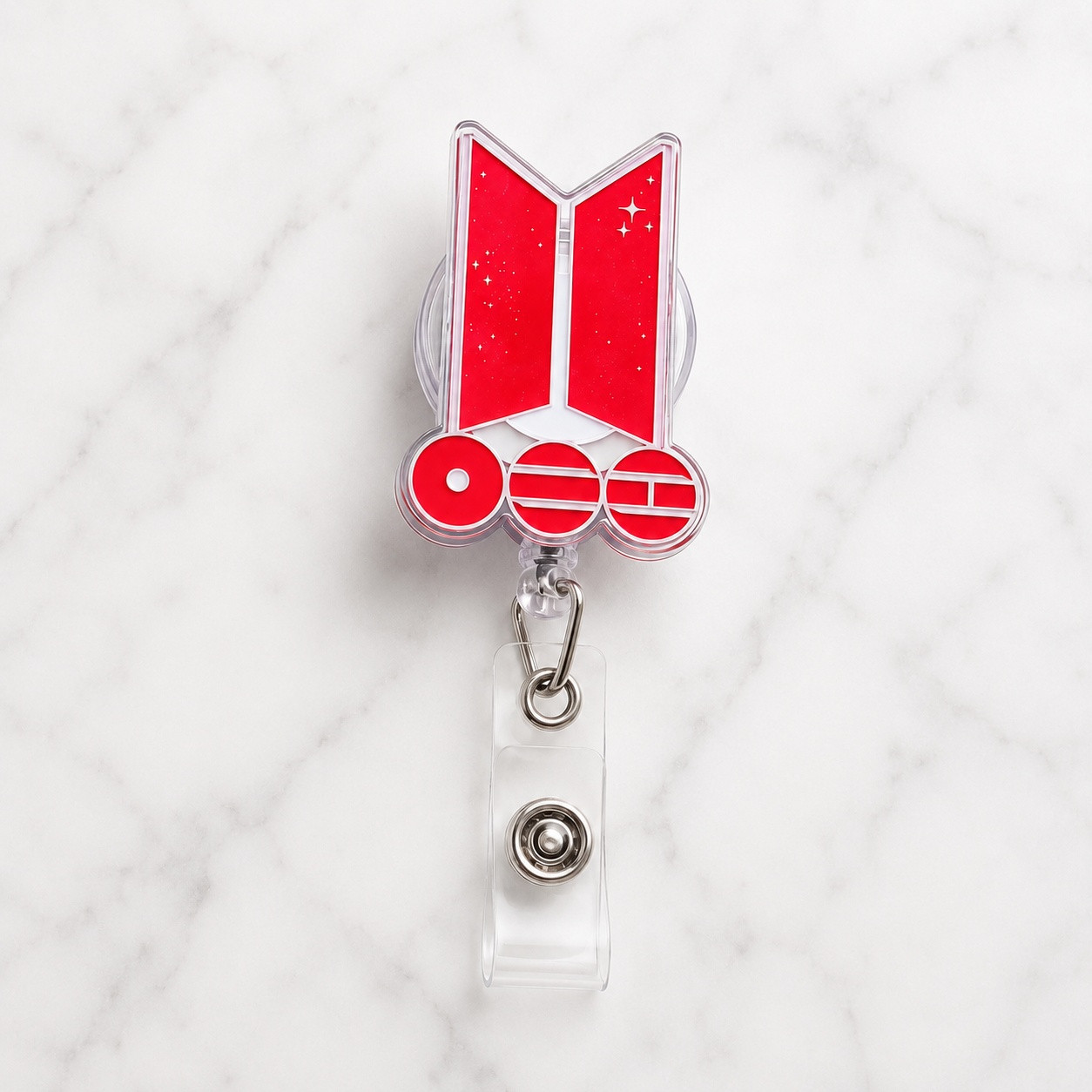 TT - BTS Badge Reel, K-pop Army Retractable ID Holder Badge Reel - Image 4