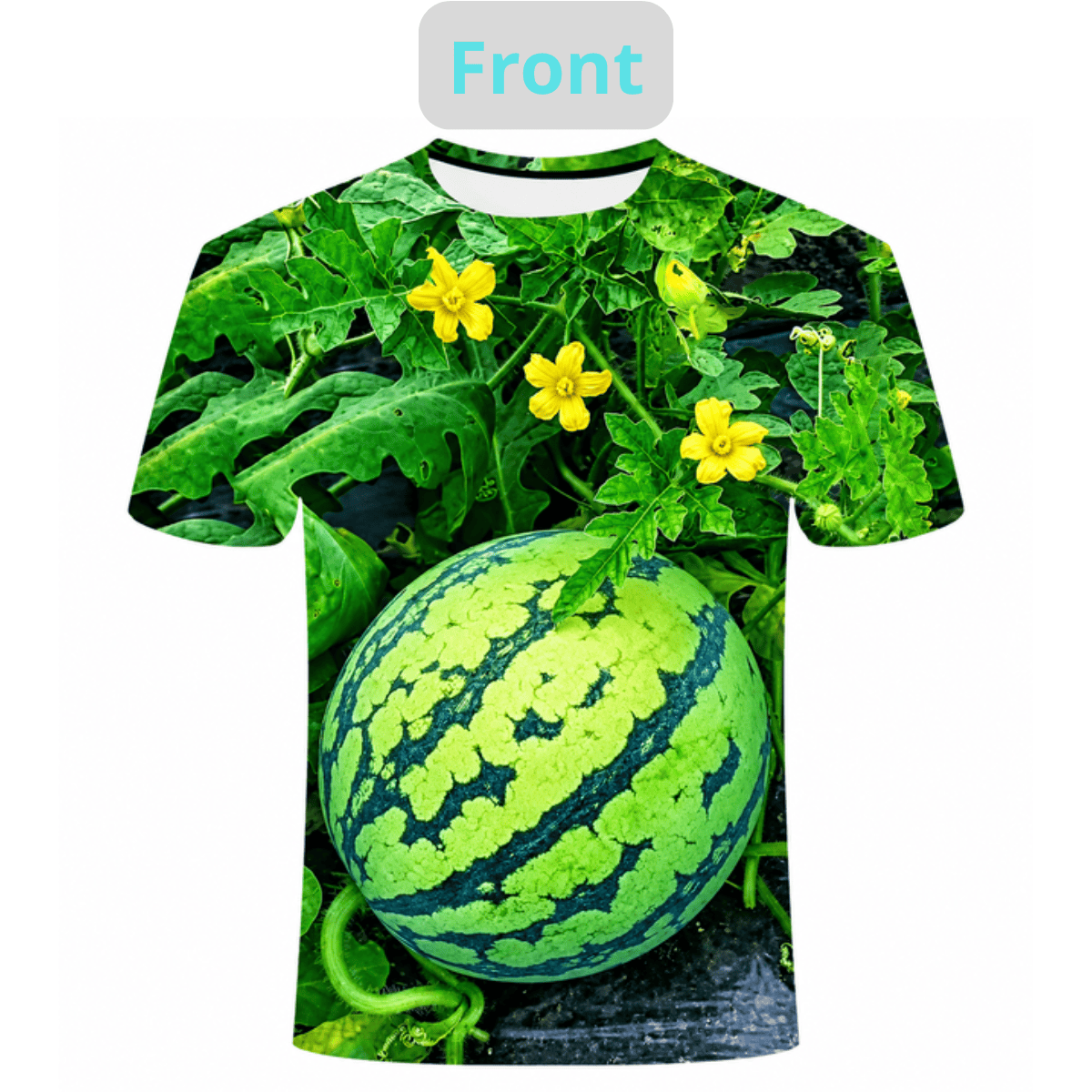 NS - Funny 3D Watermelon Print Graphic Shirt - Image 2