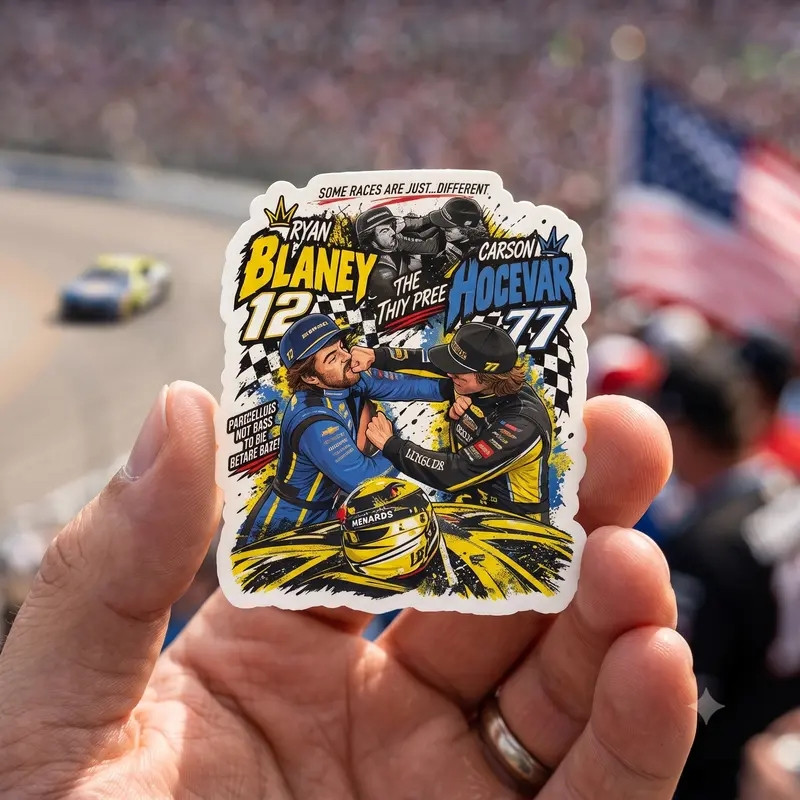 TT - Ryan Blaney vs Carson Hocevar Sticker, Magnet or Vinyl Sticker - Image 2