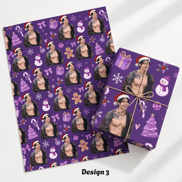 TA- BTS Christmas Matte Wrapping Paper - Image 4