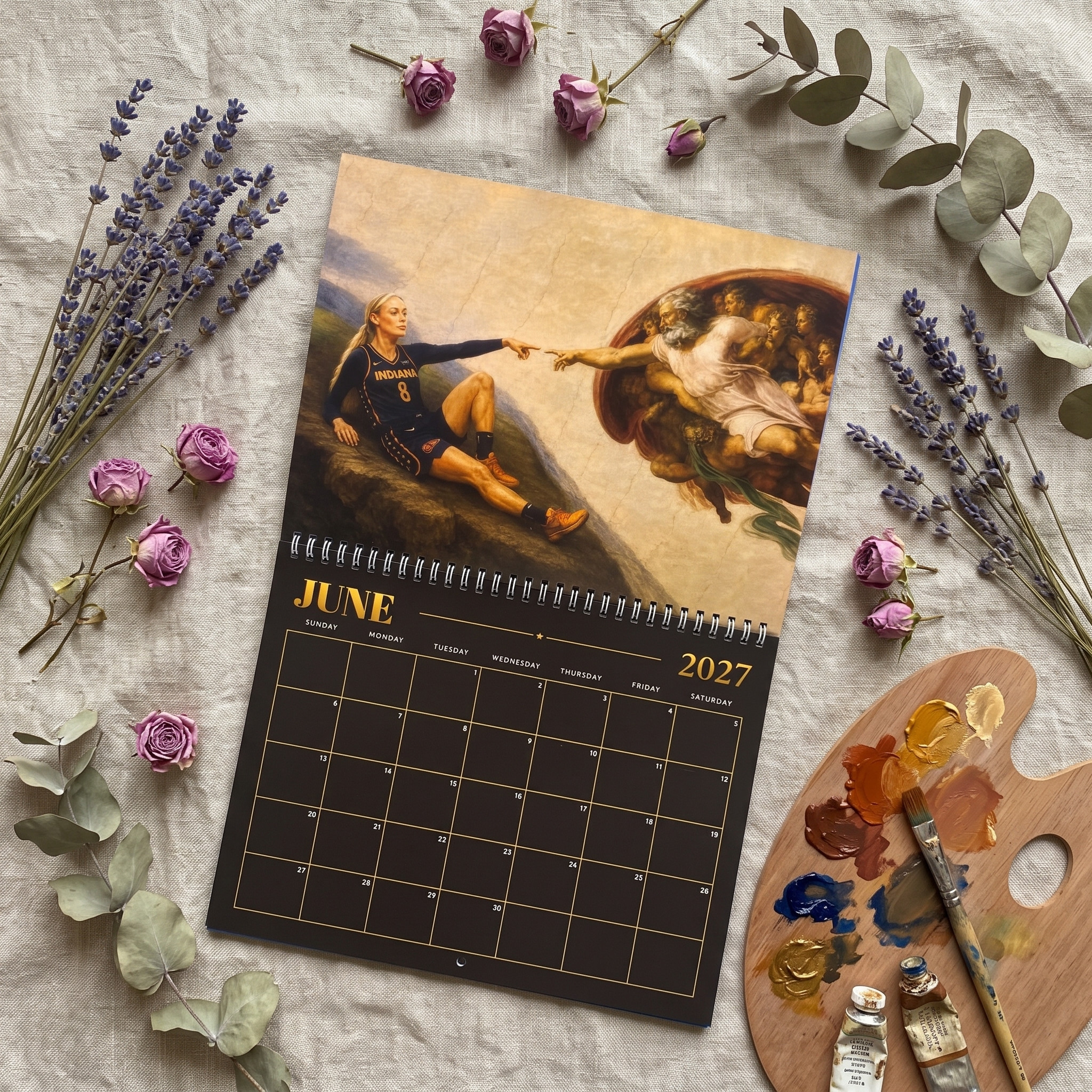 QK - Sophie Cunningham Basketball 2027 Wall Calendar - Image 2