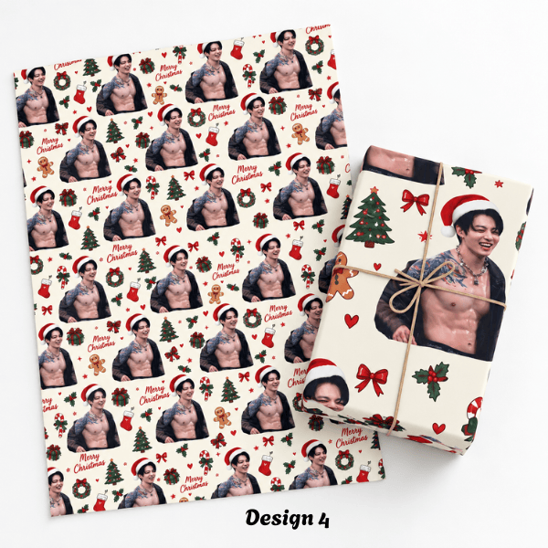 TA- BTS Christmas Matte Wrapping Paper - Image 5