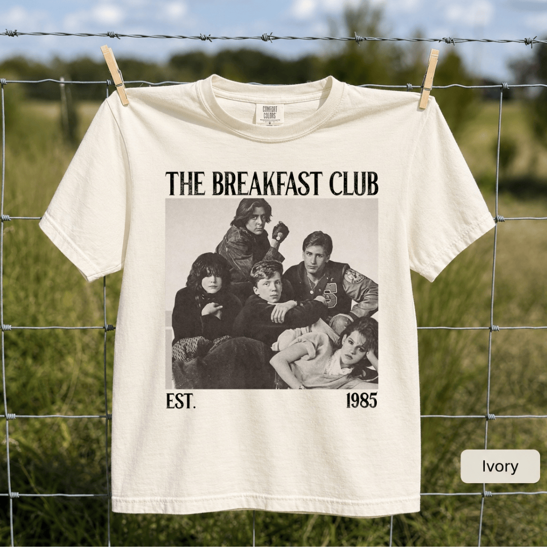 TT - The Breakfast Club Movie T-Shirt, EST 1985 Retro Film Shirt - Image 3