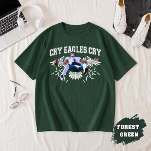 BN - Cry Jalen Hurts Cry T-Shirt, Eagles Philadelphia Football Tee