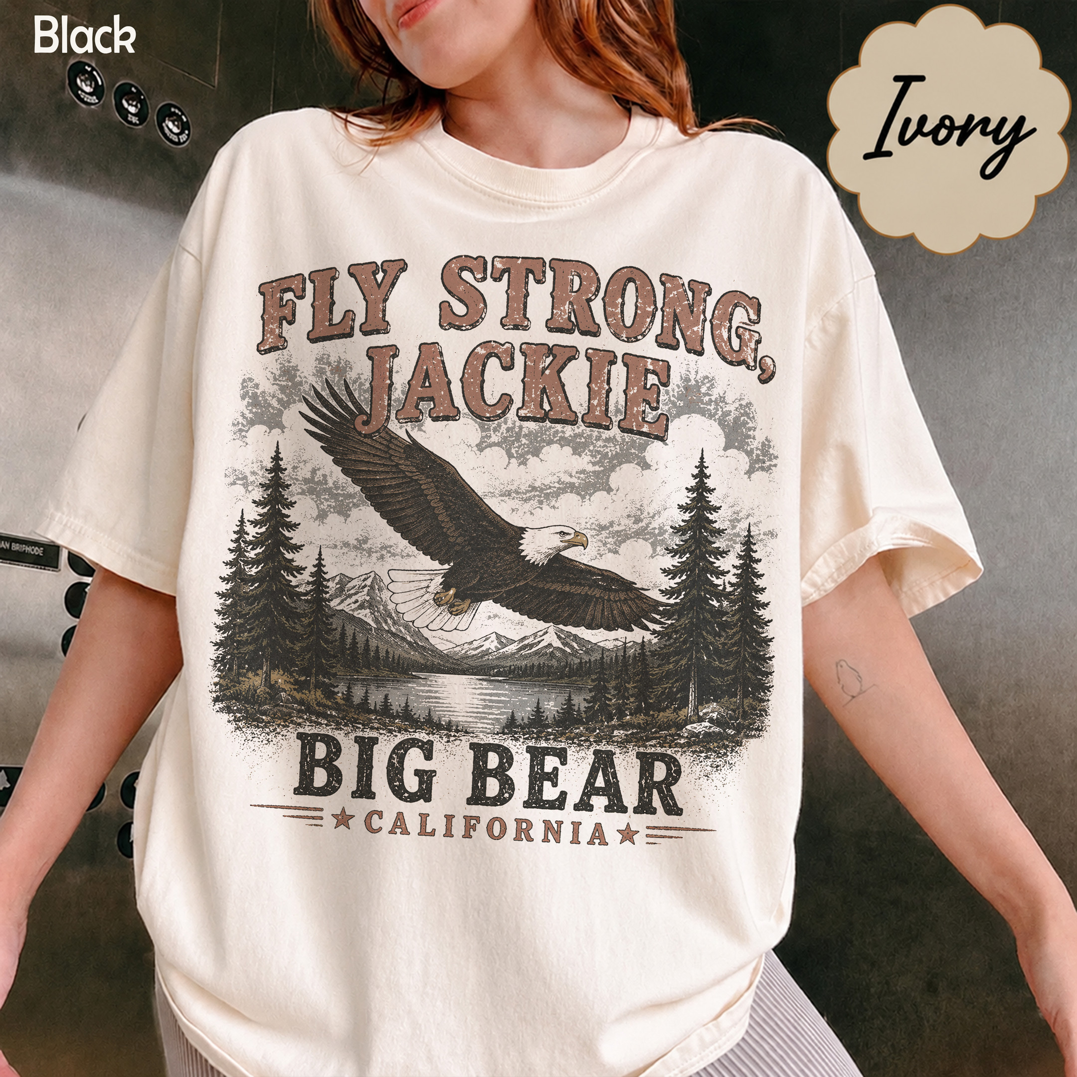 NA - Fly Strong Jackie Big Bear Eagle Jackie's Bald Eagle Shirt - Image 6