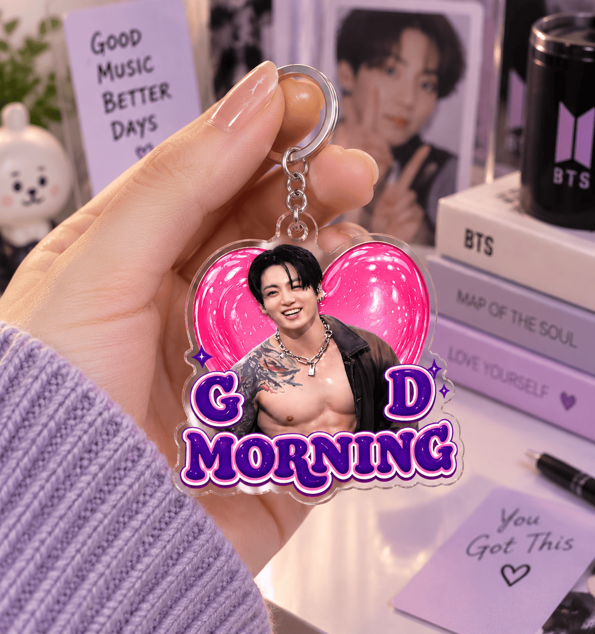 AT - Jungkook Goodmorning Keychain