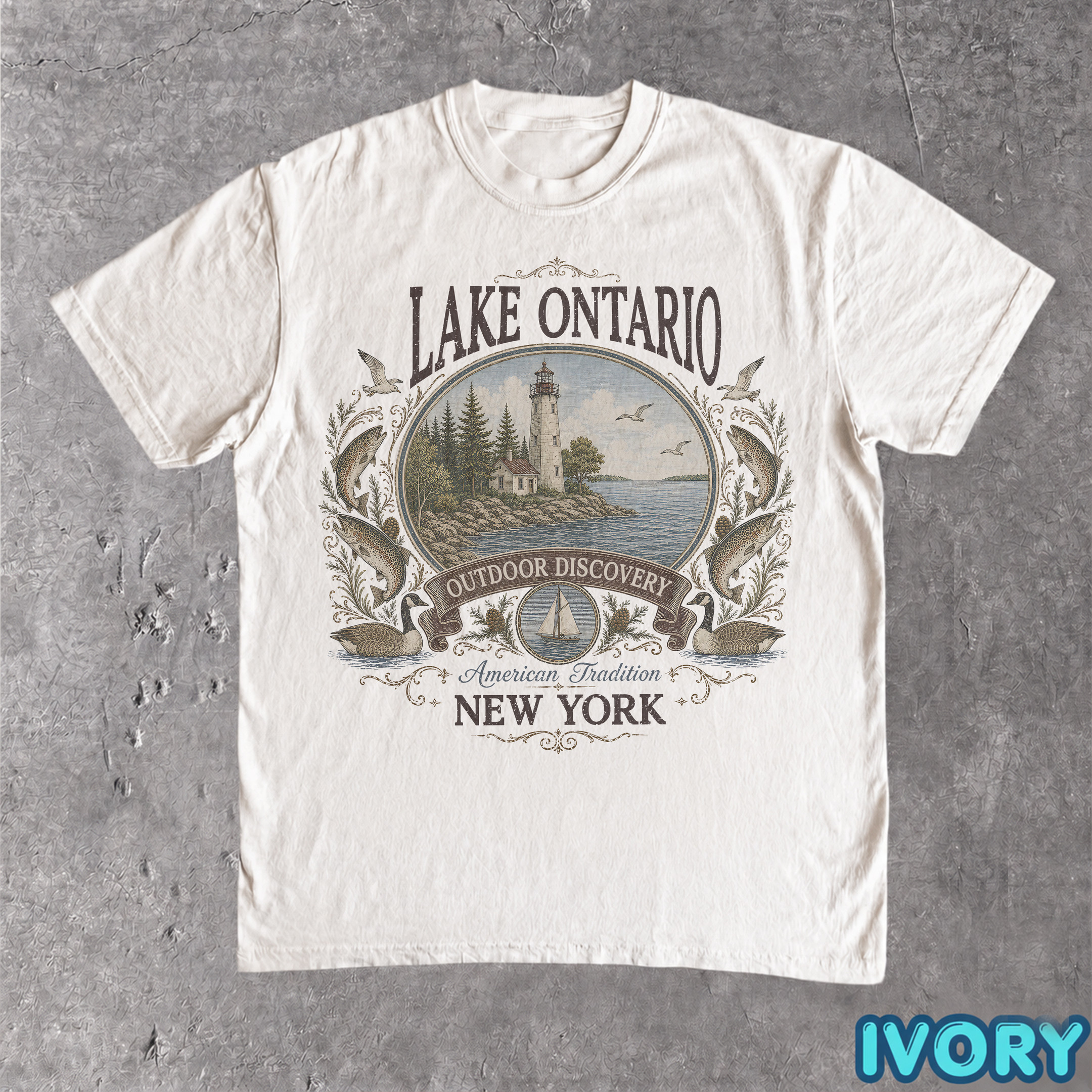 NA - V2 Vintage Lake Ontario The Great Lakes Shirt