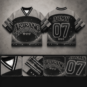HN - 3D BTS Army Arirang World Tour Kpop Football Croptop Jersey