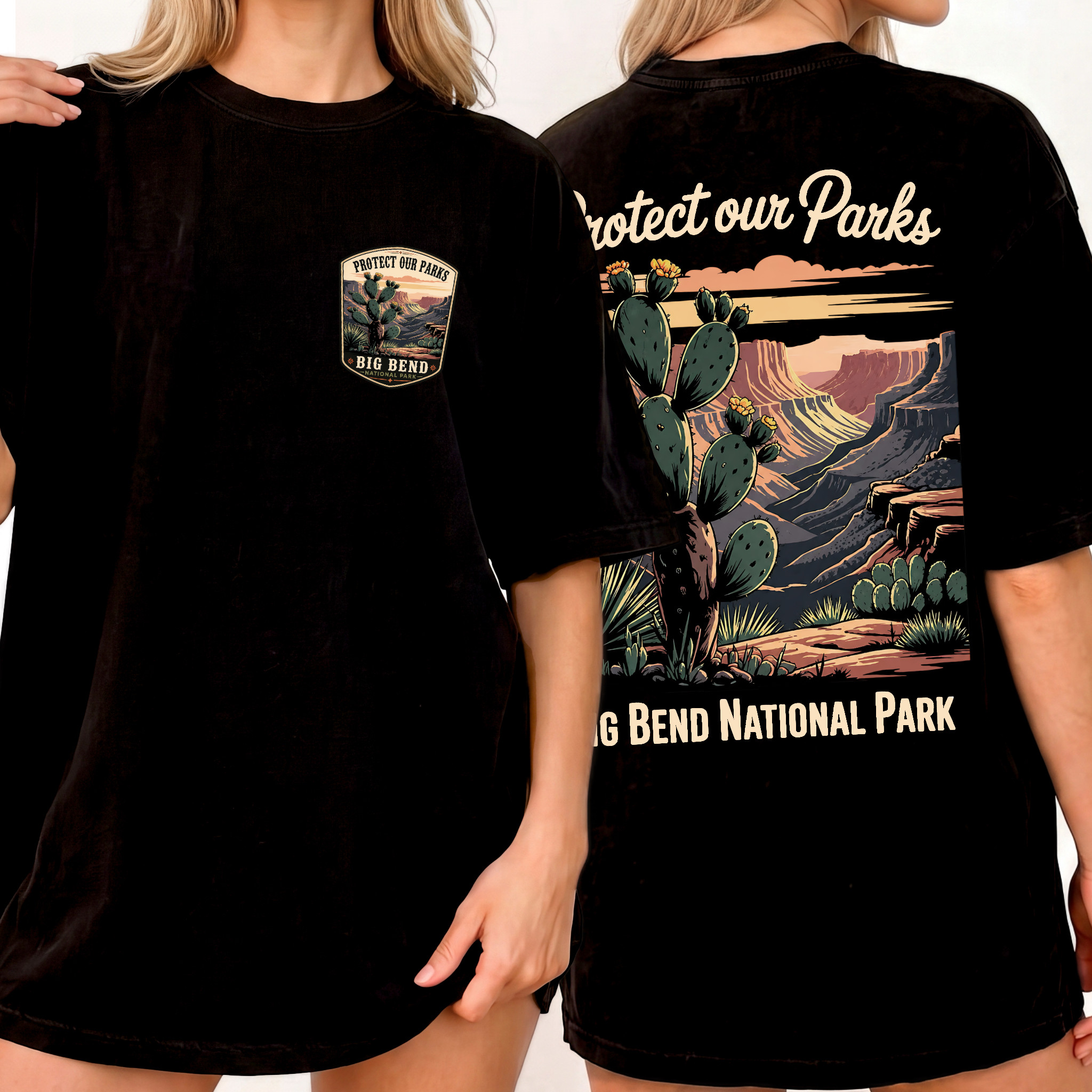 QK - Protect our Parks - Big Bend National Park T-Shirt - Image 5