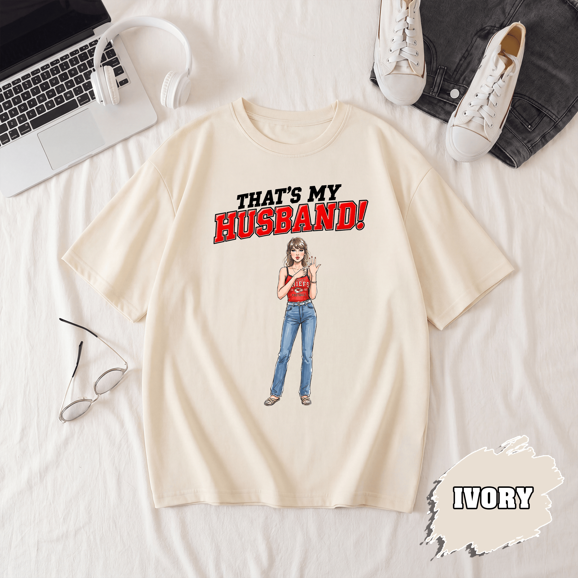 BN - THAT'S MY HUSBAND Taylor Swift T-Shirt - Image 3