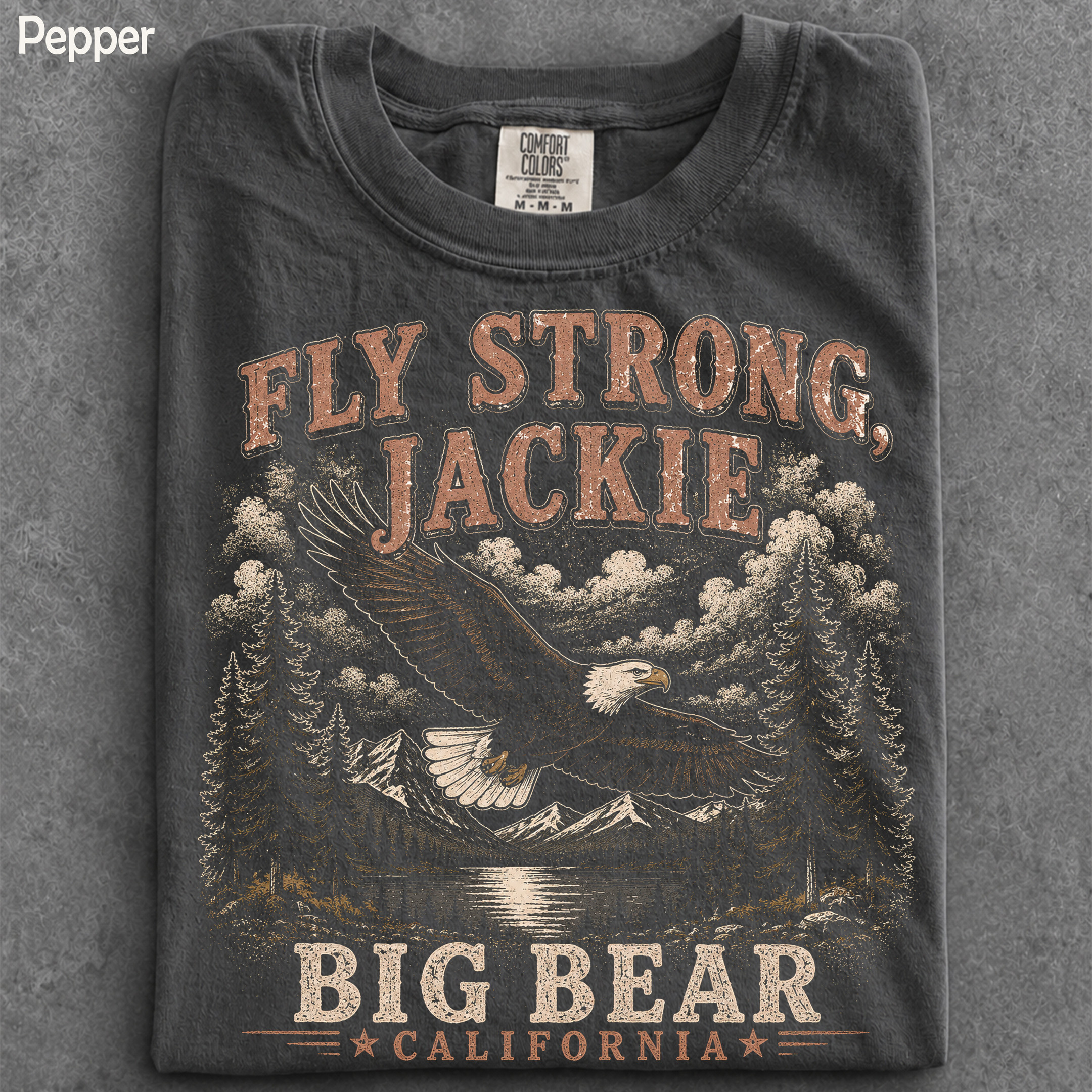 NA - Fly Strong Jackie Big Bear Eagle Jackie's Bald Eagle Shirt - Image 3