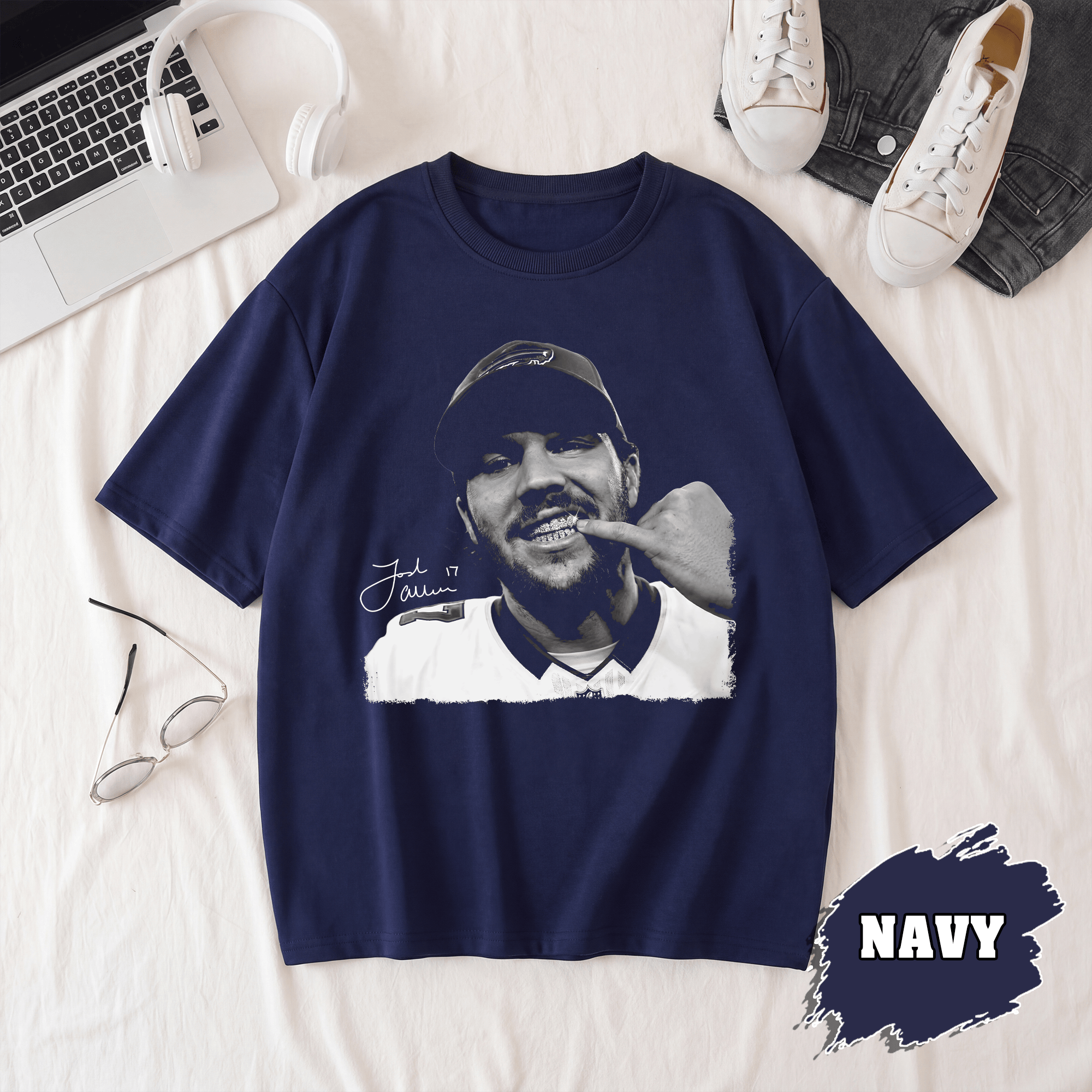 BN - Josh Allen T-Shirt, Buffalo Bills Football Tee - Image 2