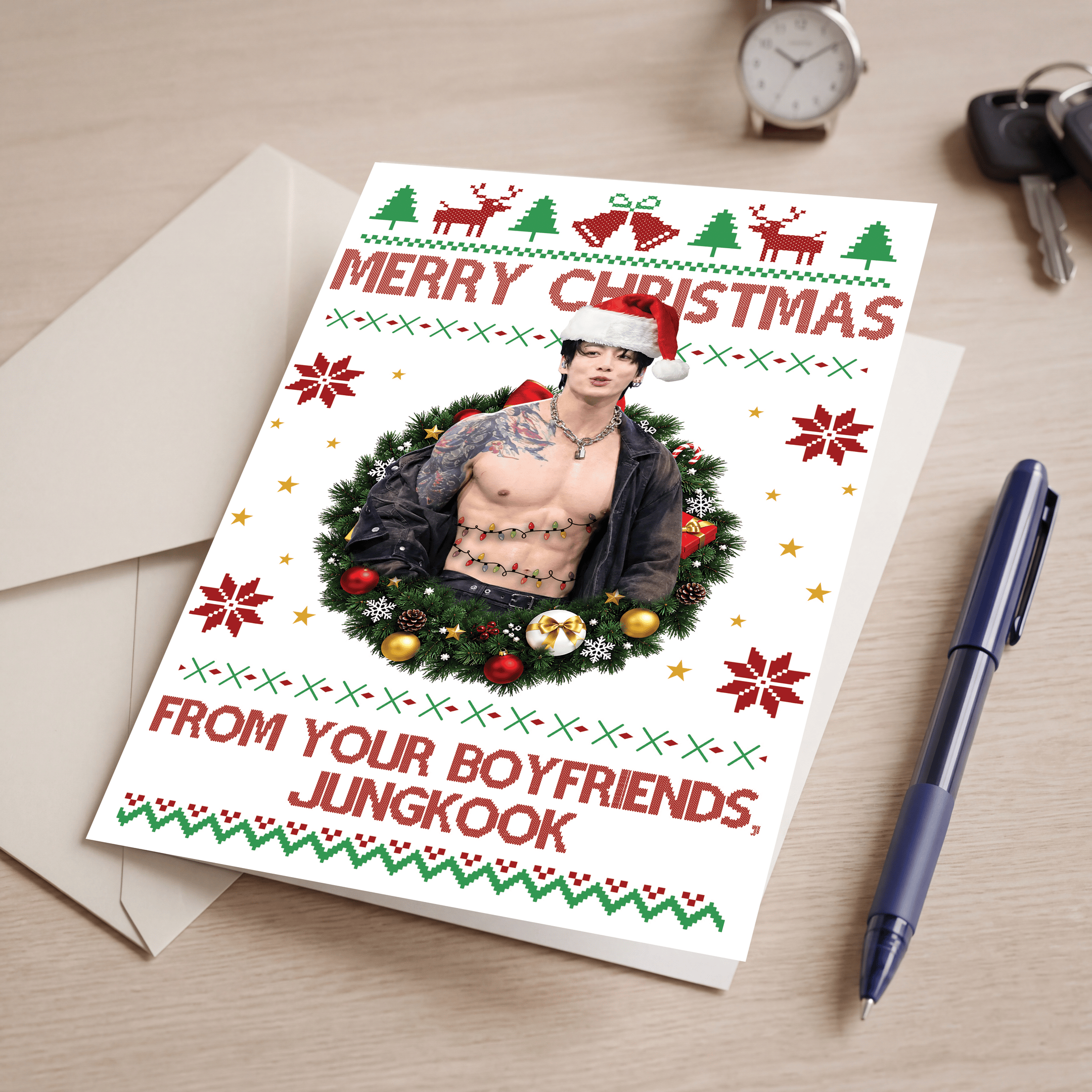 VL - Funny BTS Christmas Greeting Card (5 x 7 inch) - Image 2