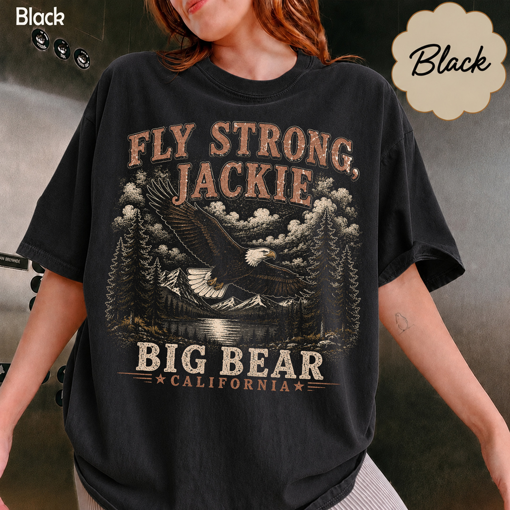 NA - Fly Strong Jackie Big Bear Eagle Jackie's Bald Eagle Shirt - Image 8