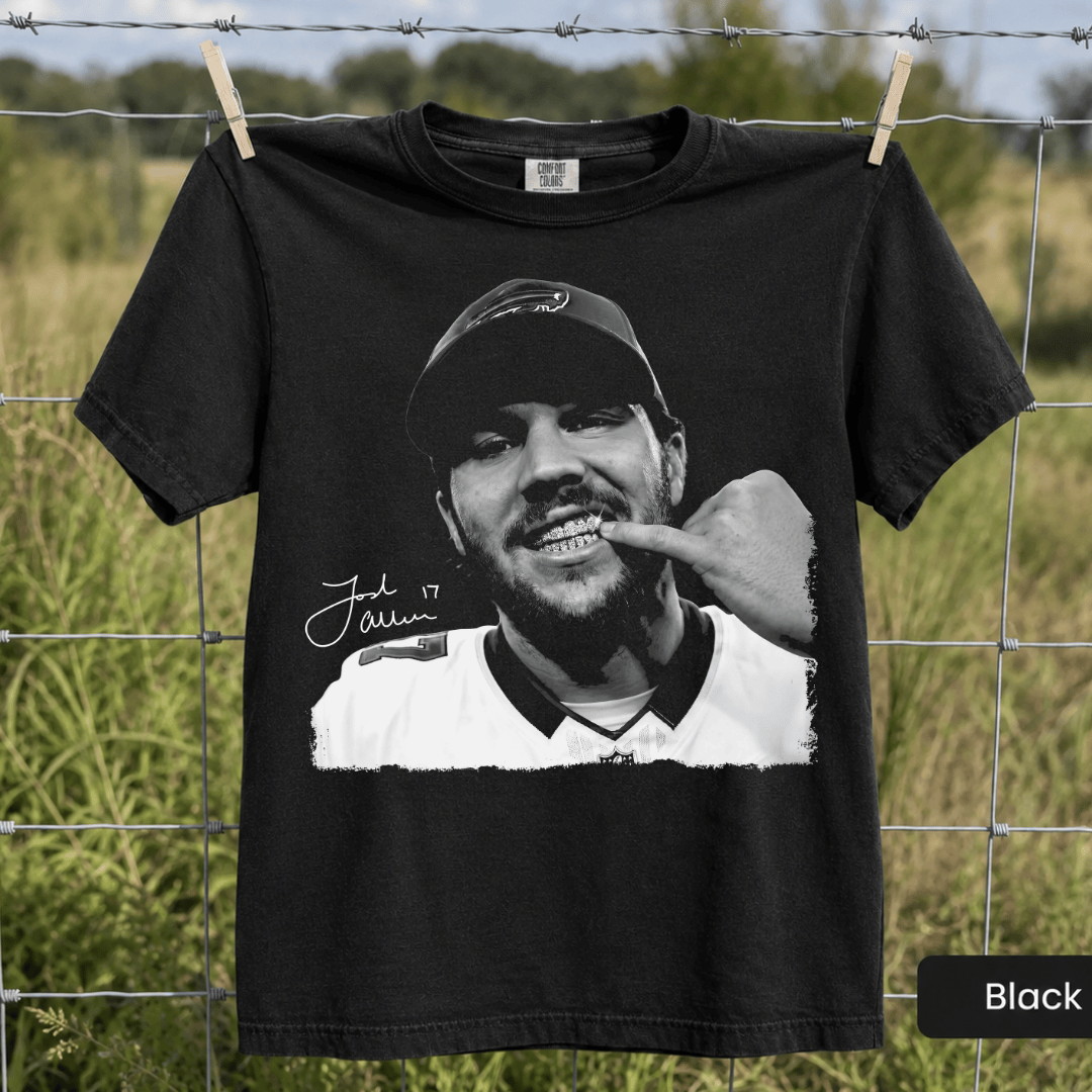TT - 17 Josh Allen Shirt, Vintage Buffalo Bills Football Graphic Tee