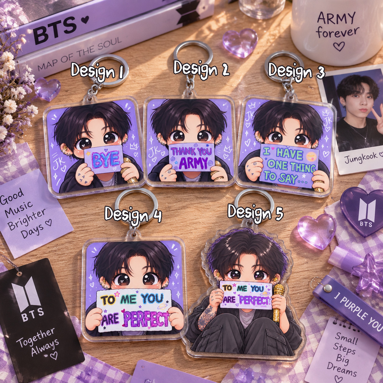 NA - Cute Jungkook Acrylic Keychain - Image 2