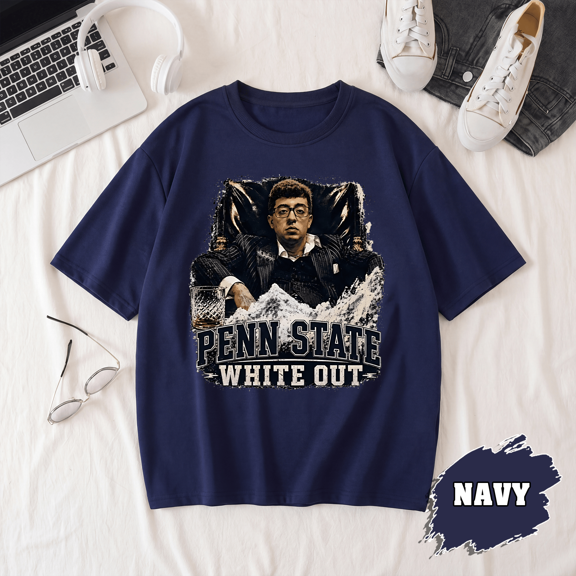 BN - Agostino Abbatiello Penn State White Out T-Shirt - Image 4