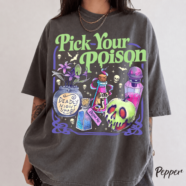TA - Pick Your Poison Shirt Princess Halloween T-shirt - Image 3