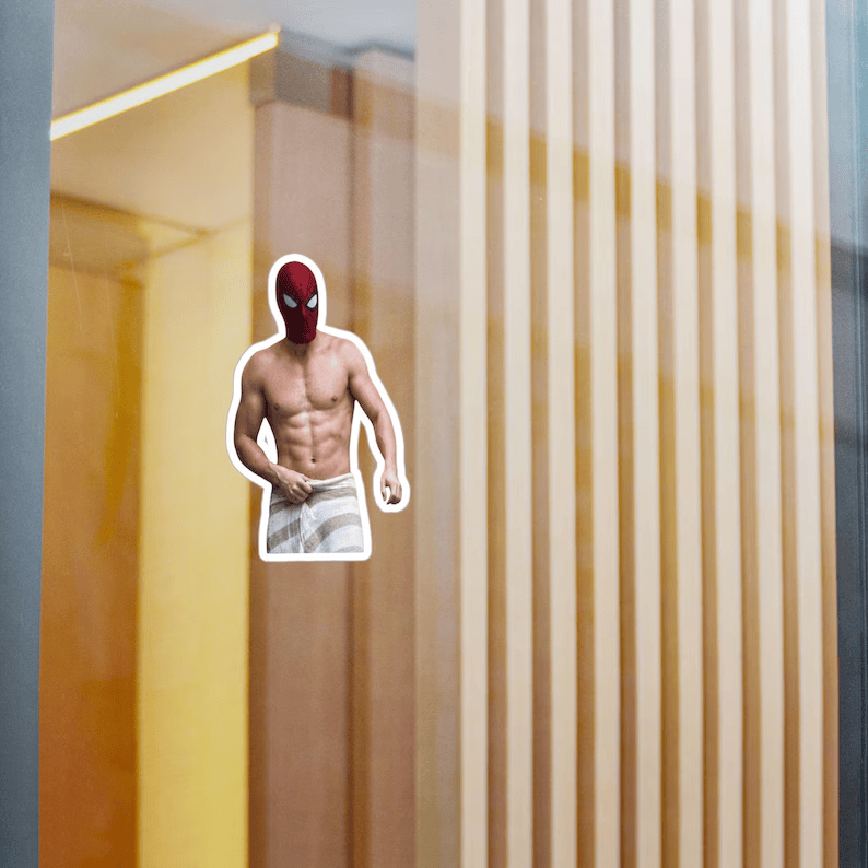 NS - Spidey Shirtless Funny Magnet/Stickers - Image 4