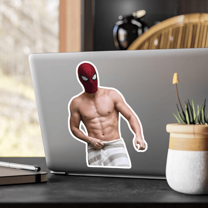 NS - Spidey Shirtless Funny Magnet/Stickers - Image 3