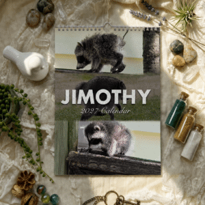 TT - Jimothy Raccoon 2026 - 2027 Hanger Vertical Calendar