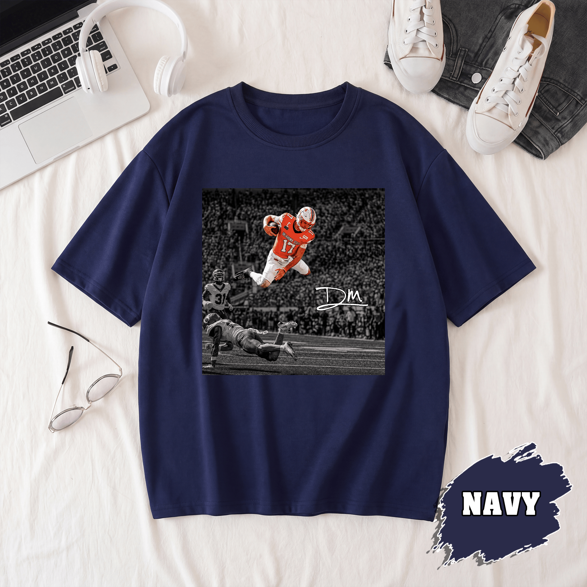 BN - Drew Mestemaker T-Shirt, Oklahoma Football Tee - Image 3