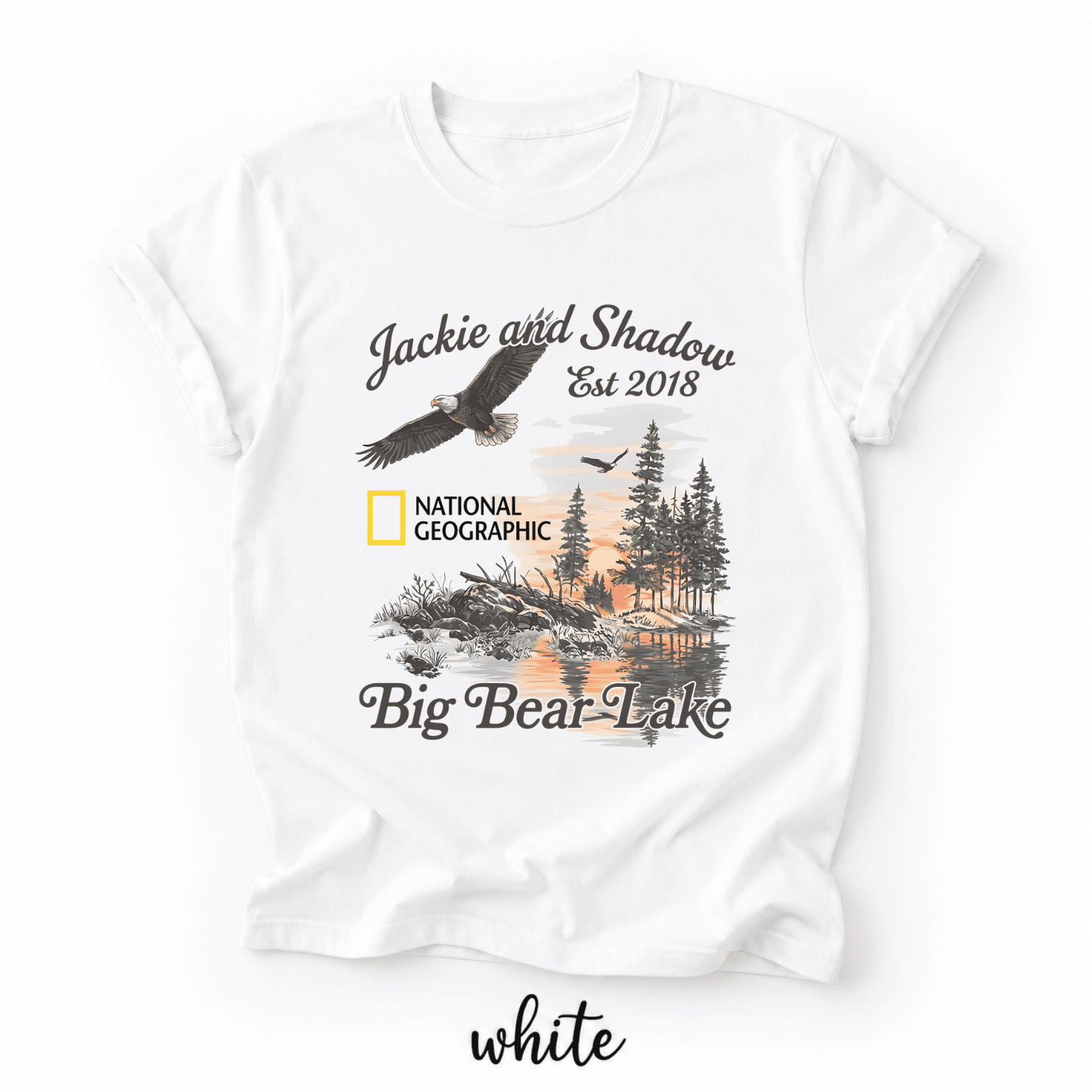 Jackie and Shadow Eagles Unisex Tee, Big Bear Lake Bald Eagles T-Shirt, Nature Lover Gift, Wildlife Enthusiast Shirt, Live Video Bald Eagles - Image 10