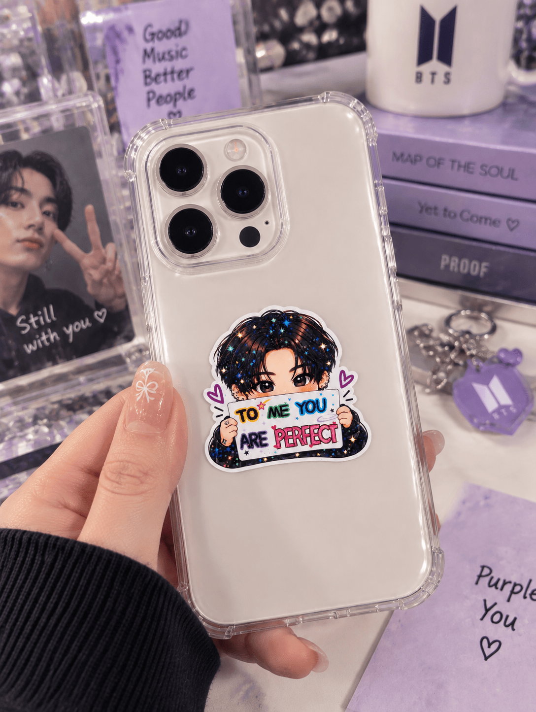 AT - (Ver 2) Jungkook BTS Army Sticker, To Me You Are Perfect Sticker/Magnet - Image 3