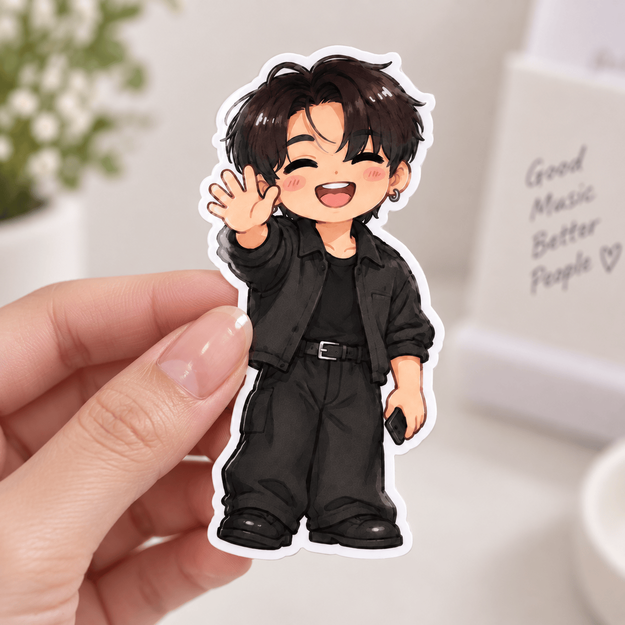 HN - Cute Jungkook BTS Army Sticker/Magnet - Image 3