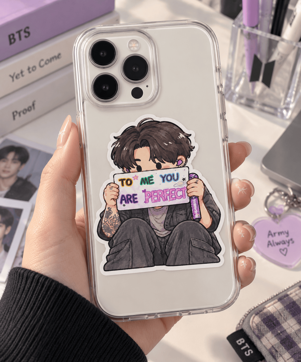 AT - Jungkook BTS Army Sticker, To Me You Are Perfect Sticker/Magnet - Image 2
