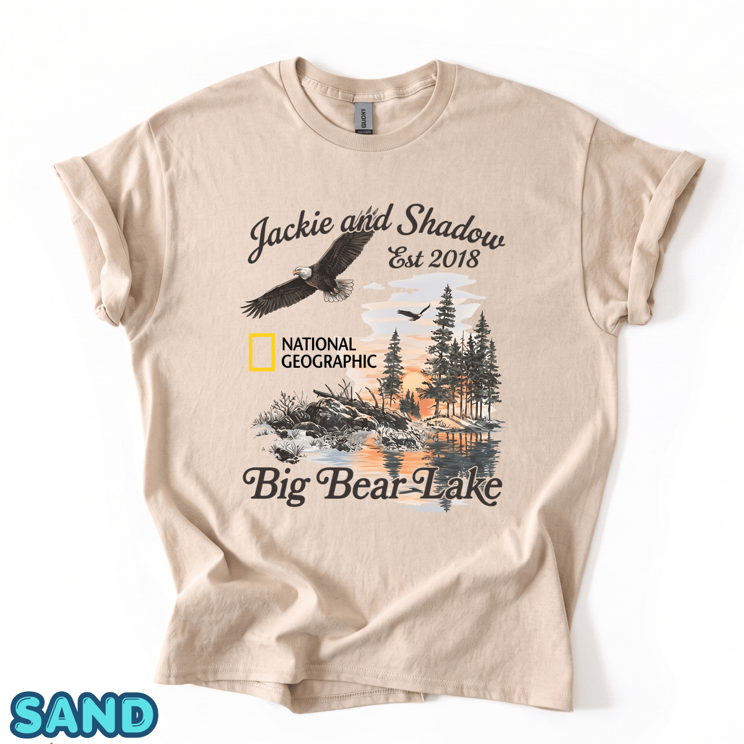 Jackie and Shadow Eagles Unisex Tee, Big Bear Lake Bald Eagles T-Shirt, Nature Lover Gift, Wildlife Enthusiast Shirt, Live Video Bald Eagles - Image 2