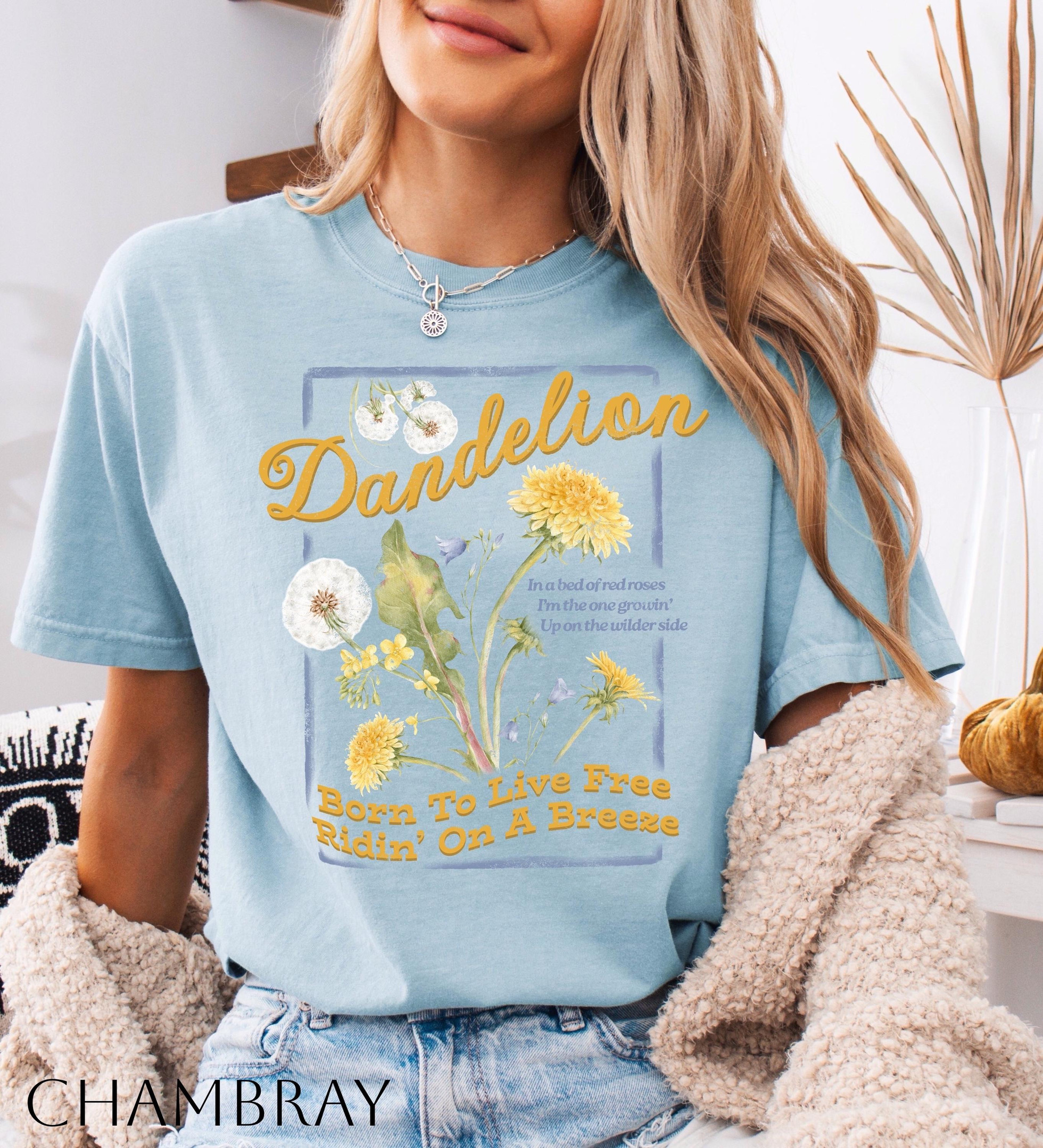 NN - Dandelion Lyrics Vintage Shirts, Ella Langley T-Shirt - Image 4