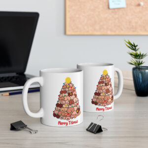 TT - Merry Titmas Mug Ceramic 11oz 15oz Mug, BOO CHRISTMAS TREE Accent Mug