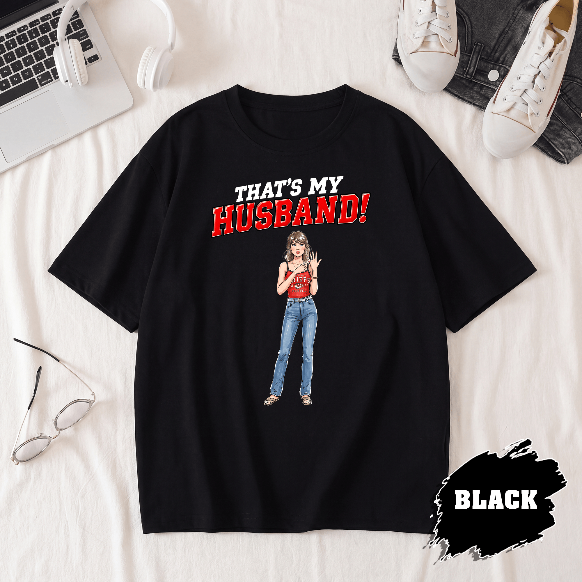 BN - THAT'S MY HUSBAND Taylor Swift T-Shirt - Image 2