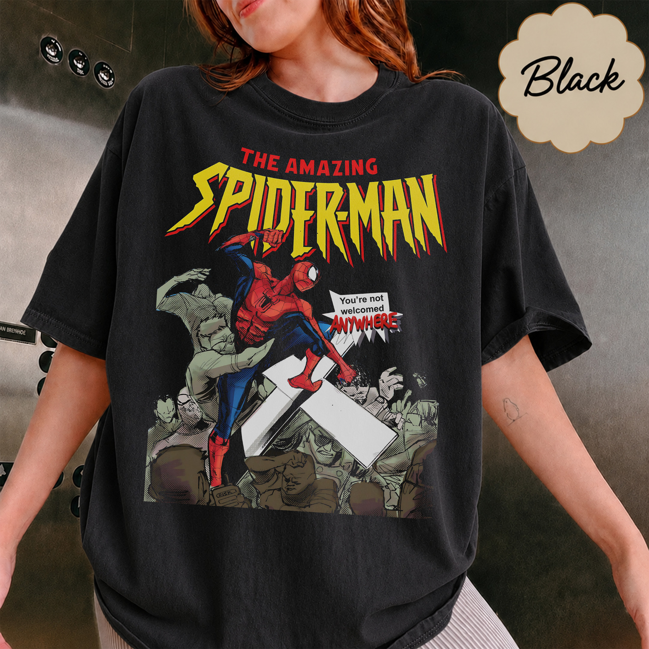 NA - VER 2 Amazing Spider Man Beat Up Jake Lang Shirts - Image 6