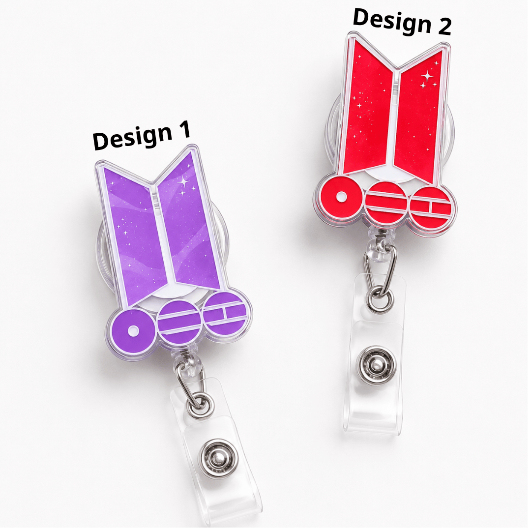 TT - BTS Badge Reel, K-pop Army Retractable ID Holder Badge Reel - Image 2