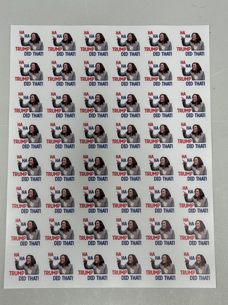 NA - Kamala "Trump Did That!" Sheet Sticker - Image 2