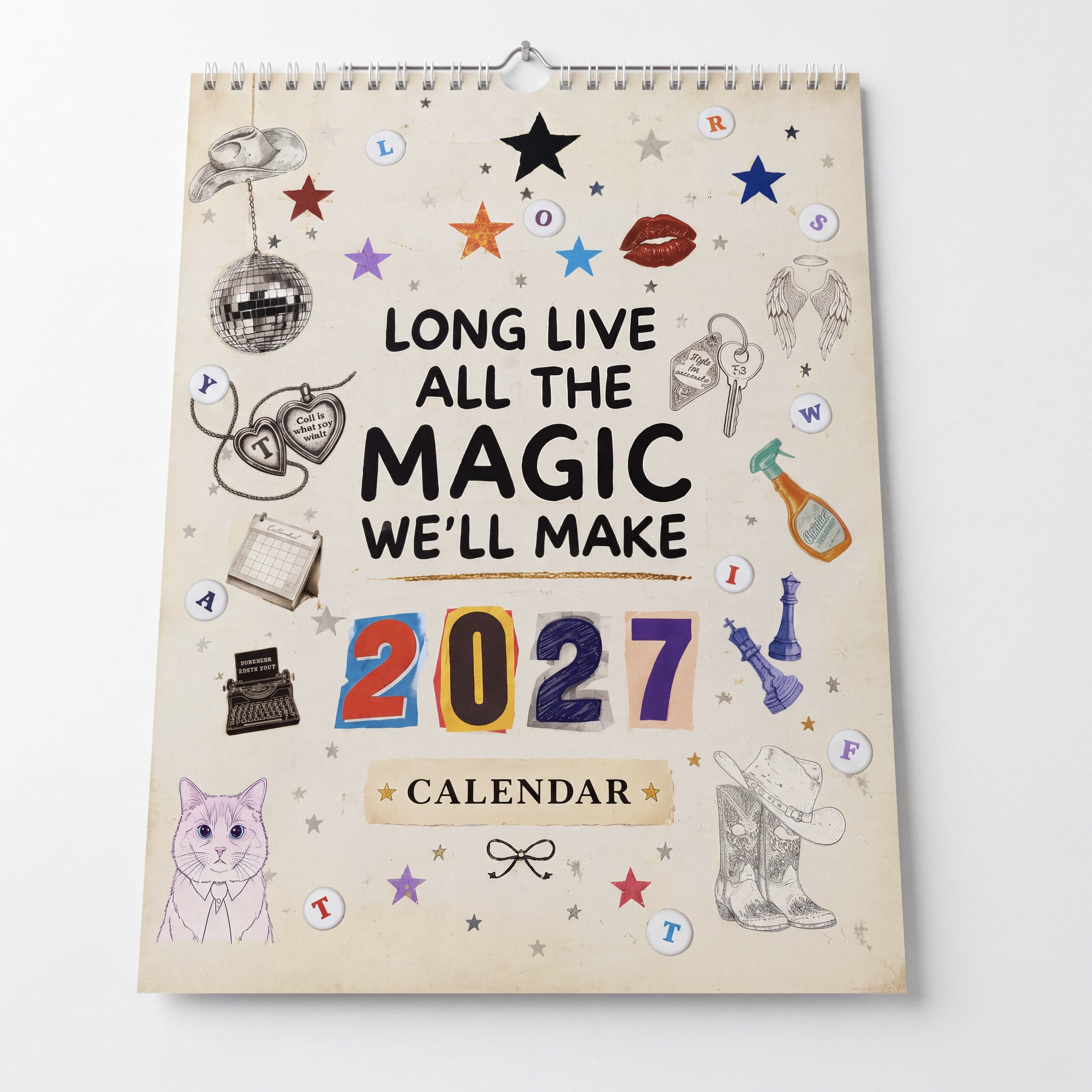 QK - A Year Of Swifties (Easter Eggs) 2027 Wall Calendar