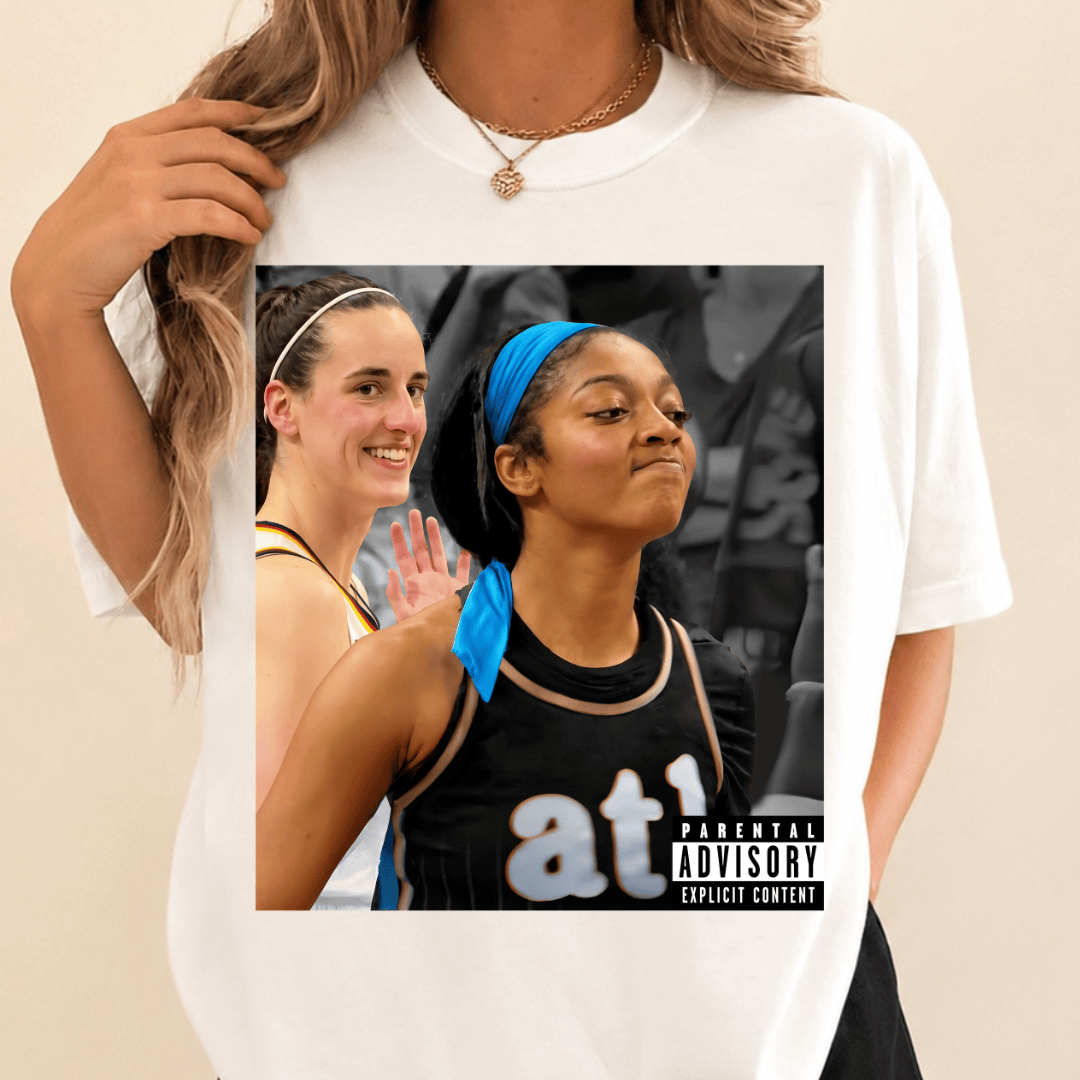 TT - Caitlin Clark Laughing At Angel Reese T-Shirt - Image 4