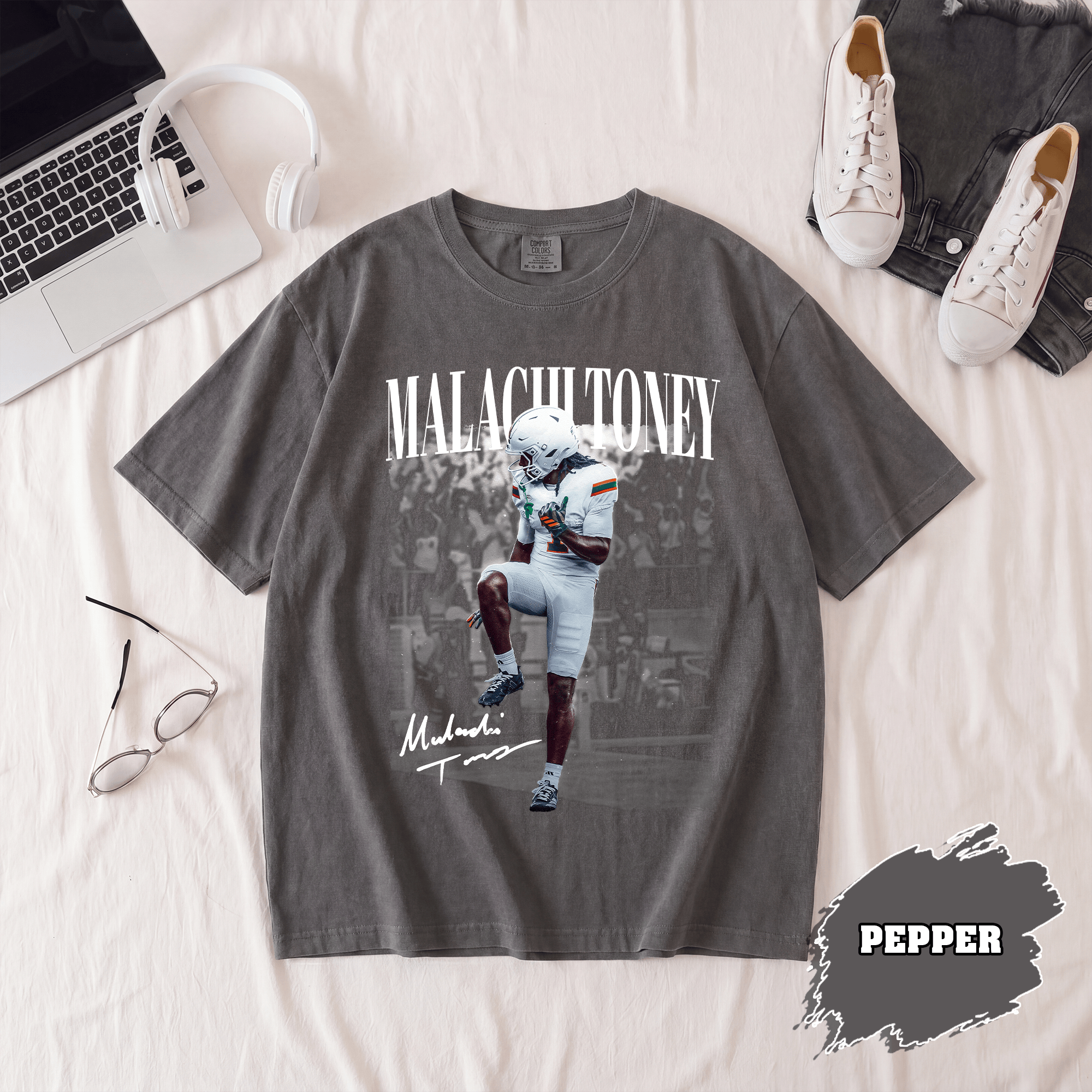 BN - Malachi Toney Miami Football T-Shirt - Image 2